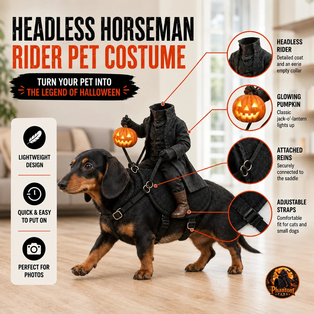 PhantomPaws Headless Horseman Pet/Cat Costume